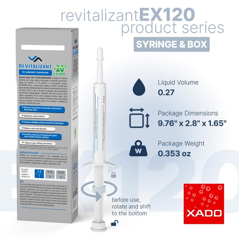 XADO EX120 Automatic Transmission Fix - Treatment for CVT & Other Gearbox Types | ATF Additive & Protectant - Reduces Sticking, Shudder and Slipping - Image 2
